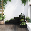 Vidaxl Planning Box a 4 strati 80.5x79x36 cm Pino in legno di pino nero