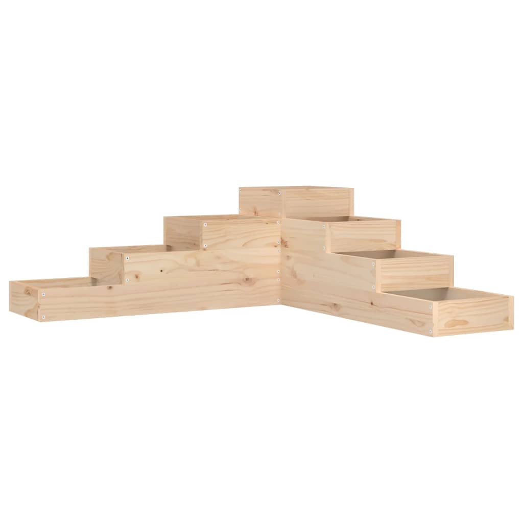 Fioriera Vidaxx a 4 strati 106x104,5x36 cm in legno di pino massiccio