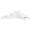 Vidaxl plantenbak 4-laags 106x104,5x36 cm massief grenenhout wit