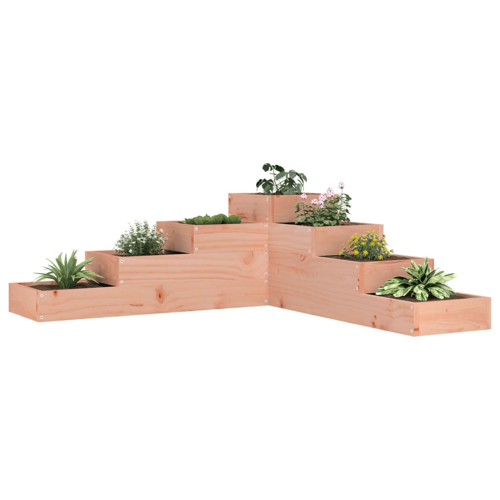 Fioriera Vidaxx a 4 strati 106x104,5x36 cm in legno massello Douglas