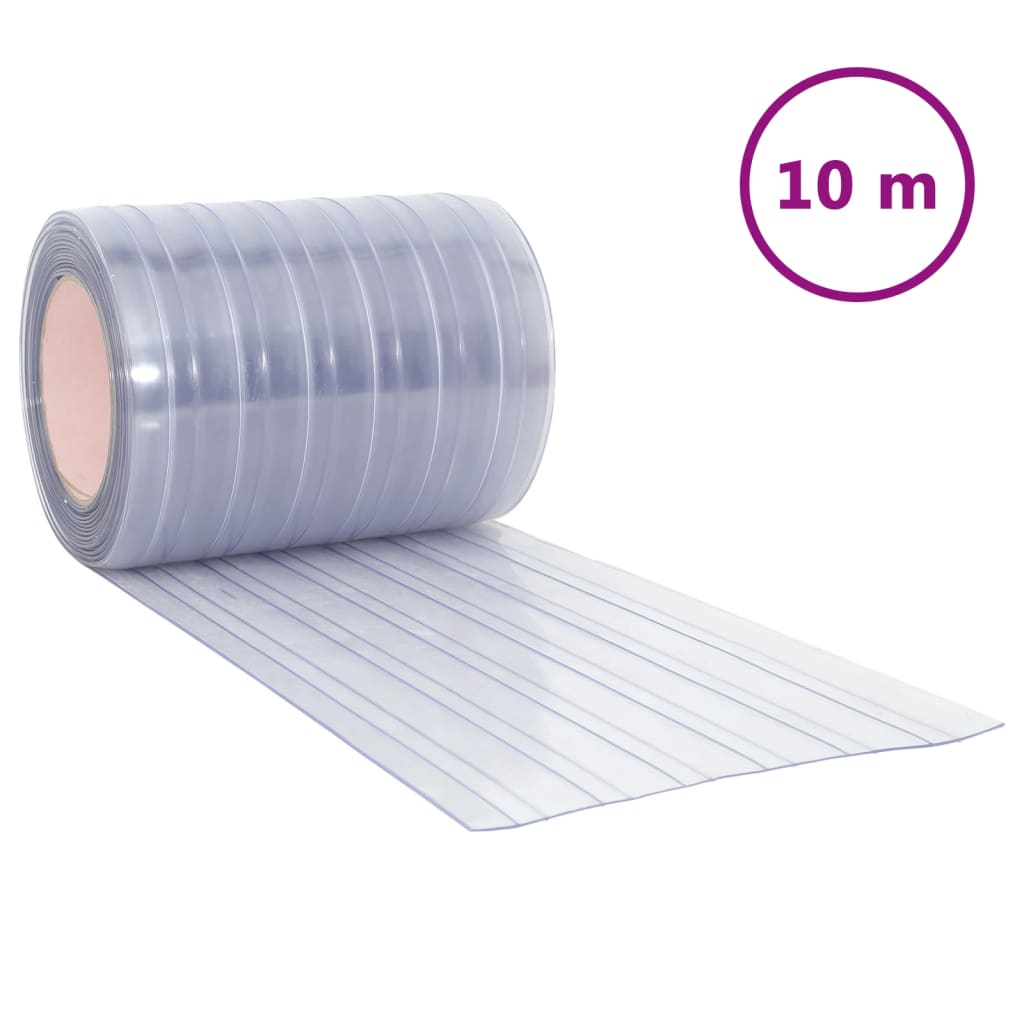 Cortina de la puerta de Vidaxl 300x2.6 mm 10 m PVC Transparente