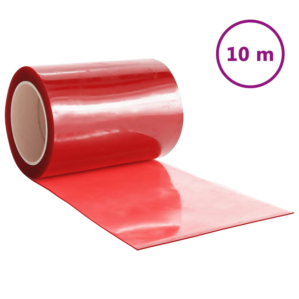 Cortina de la puerta de Vidaxl 300x2.6 mm 10 m PVC rojo