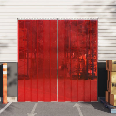 Cortina de la puerta de Vidaxl 300x2.6 mm 10 m PVC rojo