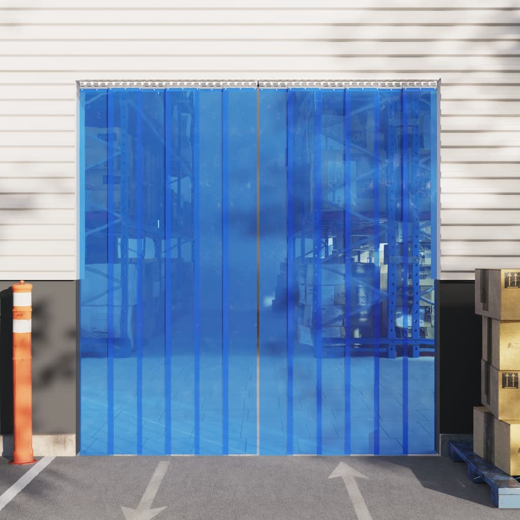 Cortina de la puerta de Vidaxl 300x2.6 mm 25 m PVC azul