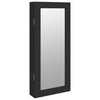Armario de joyería Vidaxl con pared de espejo 30x8.5x67 cm negro