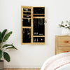 Armario de joyería Vidaxl con pared de espejo 30x8.5x90 cm blanco