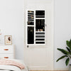 Armadio di gioielli Vidaxl con parete specchio -montato 30x8.5x106 cm bianco