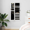 Armadio di gioielli Vidaxl con parete specchio -montato 30x8.5x106 cm bianco