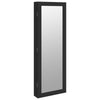 Armario de joyería Vidaxl con pared de espejo 37.5x10x106 cm negro