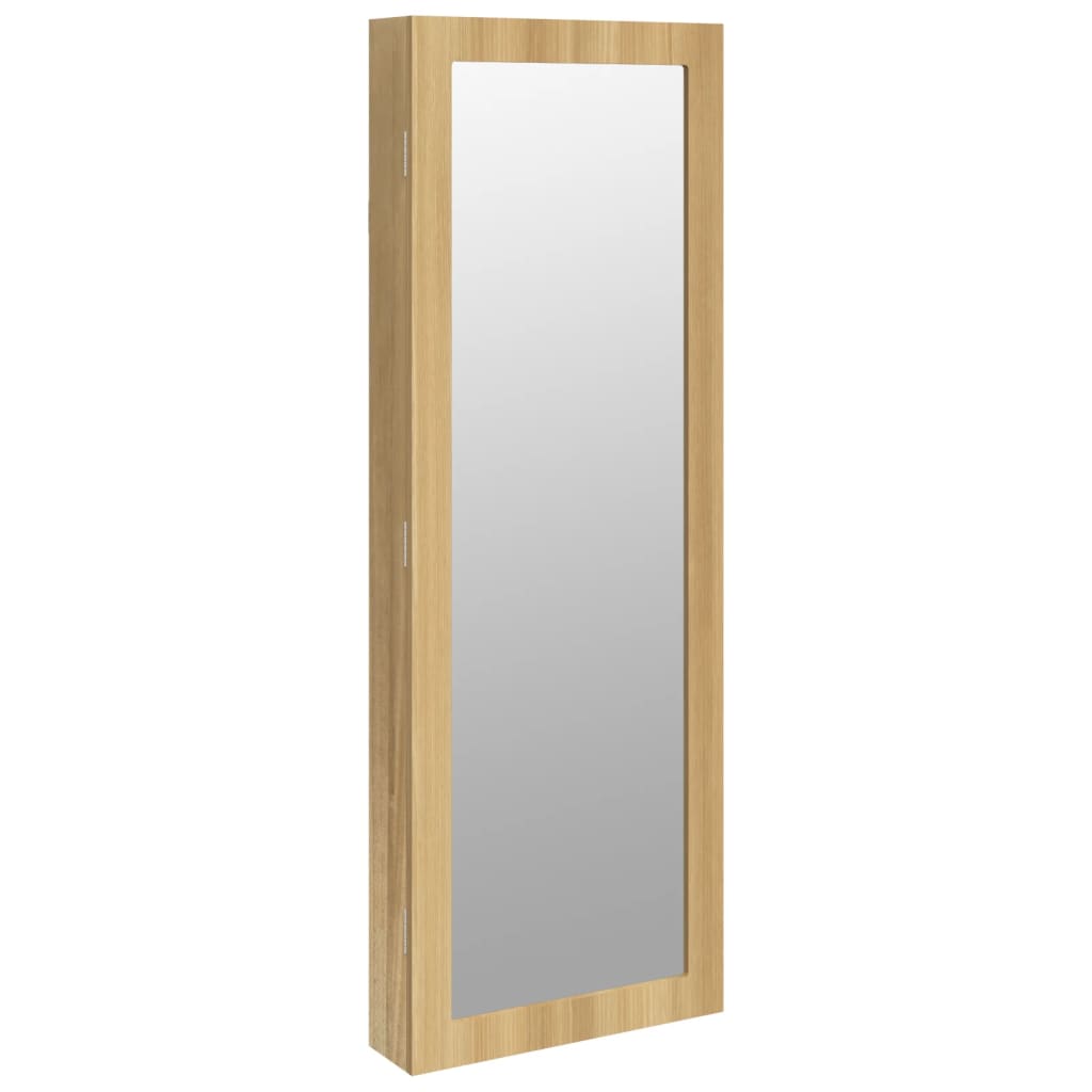 Armadio di gioielli Vidaxl con parete specchio -montato 37.5x10x106 cm