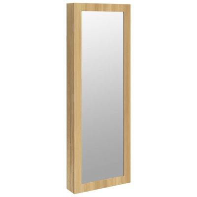 Armadio di gioielli Vidaxl con parete specchio -montato 37.5x10x106 cm