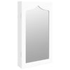 Armadio di gioielli Vidaxl con parete specchio -montato 37.5x10x67 cm bianco