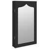 Armadio di gioielli Vidaxl con parete specchio -montato 37.5x10x67 cm nero