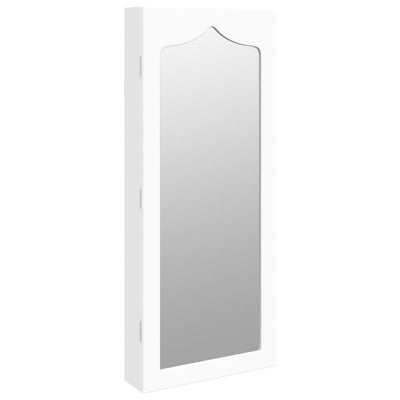 Armadio di gioielli Vidaxl con parete specchio -montato 37.5x10x90 cm bianco