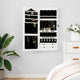 Vidaxl jewelry cupboard with mirror wall -mounted 37.5x10x90 cm white