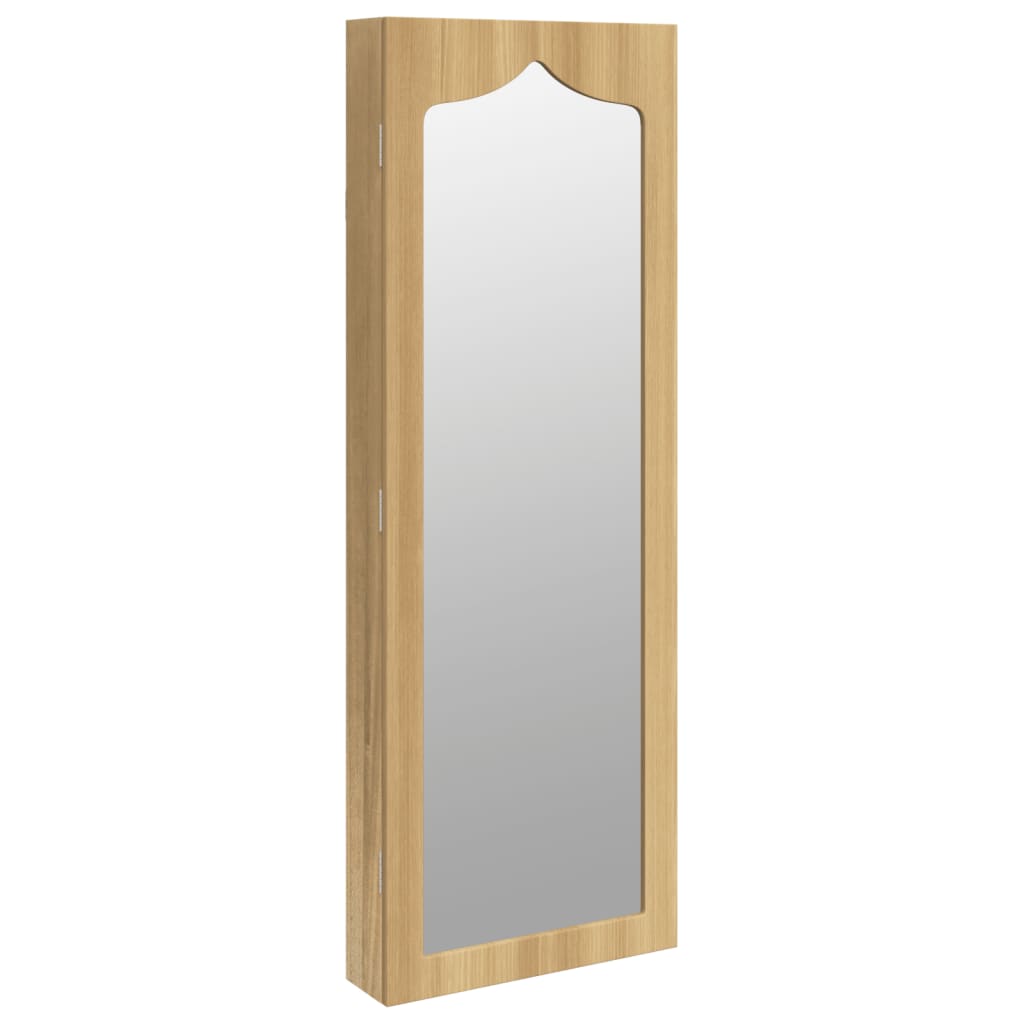 Armario de joyería Vidaxl con pared de espejo 37.5x10x106 cm
