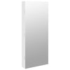 Armario de joyería de Vidaxl con espejo y blanco led -pared blanco