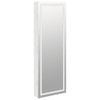 Armario de joyería de Vidaxl con espejo y blanco led -pared blanco