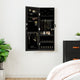 Armadio di gioielli Vidaxl con specchio e parete a LED Black