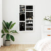 Armario de joyería de Vidaxl con espejo y blanco led -pared blanco