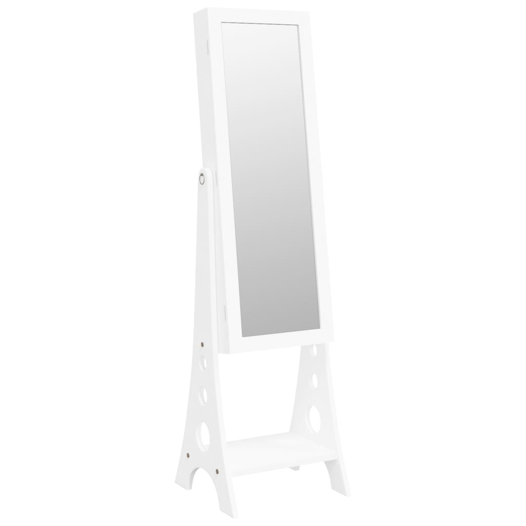 Gabinete de joyería Vidaxl con espejo con iluminación LED blanca separada
