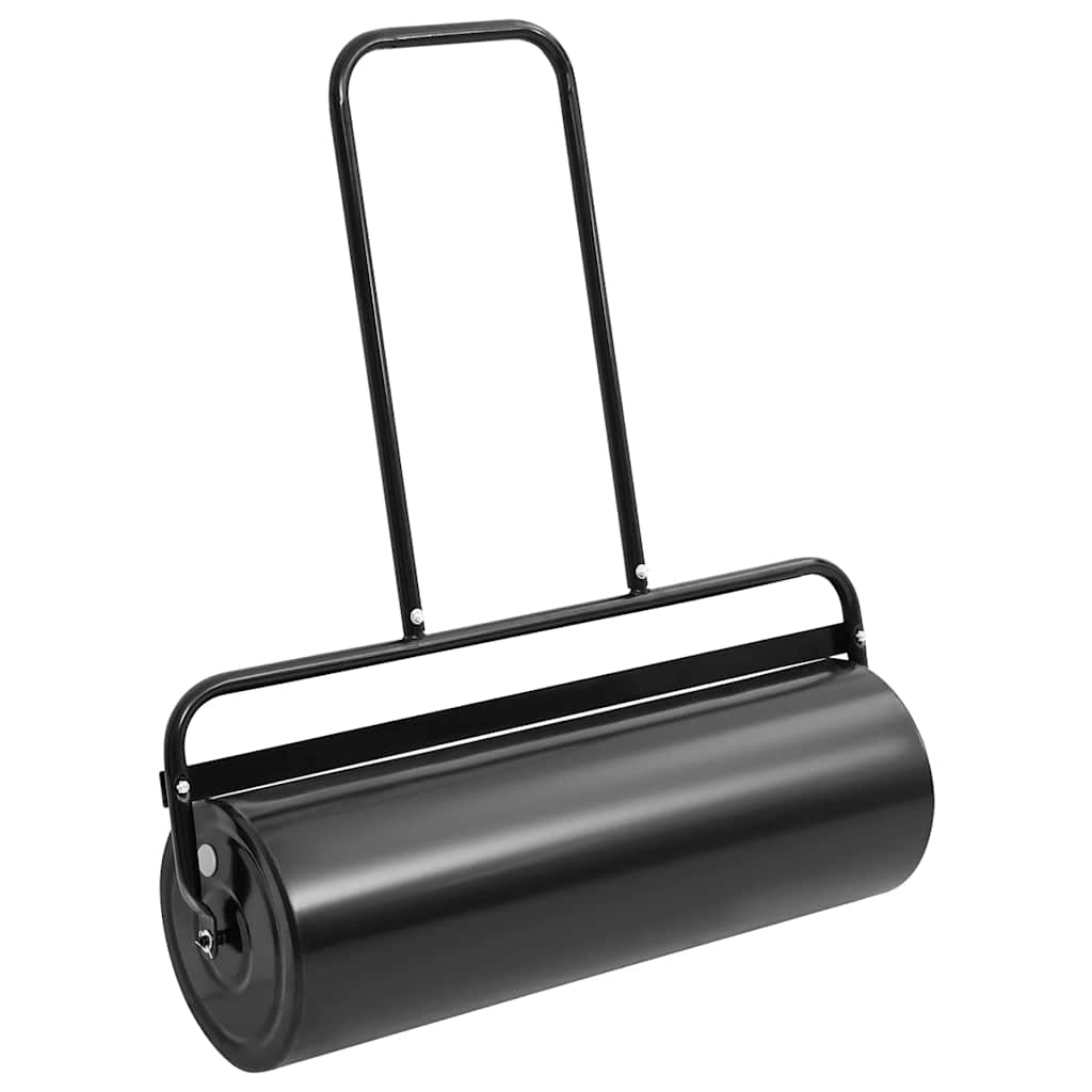 Vidaxl Gazonroller con maniglia 63 L di ferro e acciaio nero