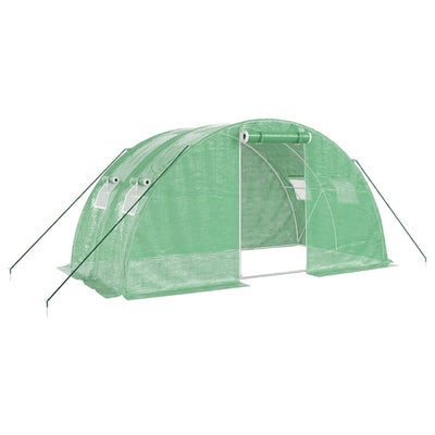 Vidaxl tuinkas con telaio in acciaio 8 m² 4x2x2 m