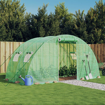 Vidaxl tuinkas con telaio in acciaio 8 m² 4x2x2 m