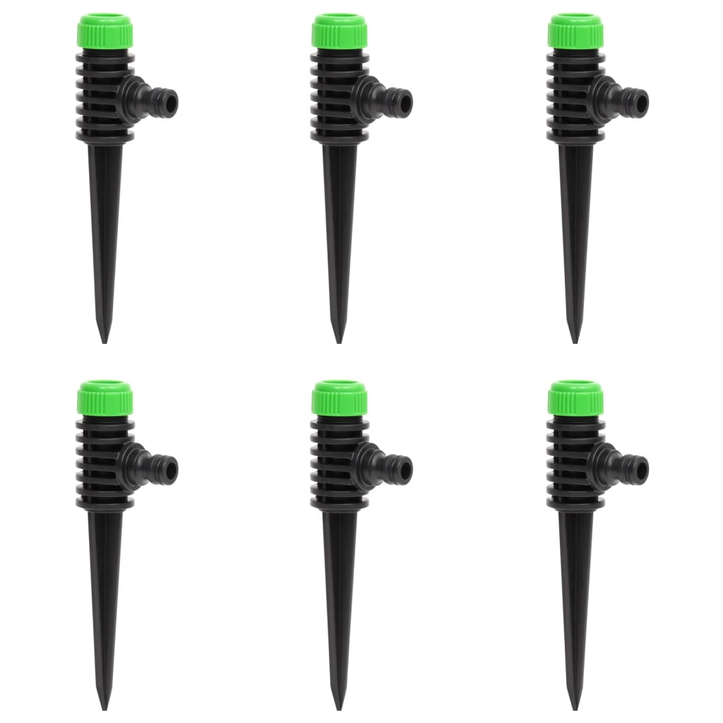 Rocinadores de Vidaxl 6 ST 3x6x19.5 cm y PP verde y negro