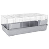 Vidaxl animal loft animales pequeños 118x59x46 cm polipropeno metal gris