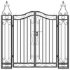 Puerta vidaxx 121x8x120 cm hierro forjado negro