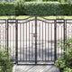 Cancello Vidaxx 121x8x120 cm in ferro battuto nero