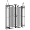 Vidaxl poort 121x8x150 cm smeedijzer zwart