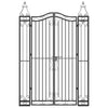 Vidaxl Poort 121x8x180 cm in ferro battuto nero