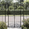 Vidaxl Poort 121x8x180 cm in ferro battuto nero