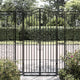 Vidaxl Poort 121x8x180 cm in ferro battuto nero