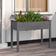 Fioriera Vidaxx con rivestimento 118x59x76 cm in legno massello di pino grigio