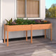 Fioriera Vidaxl con fodera 203x53x76 cm Pinna solido marrone