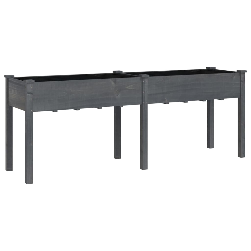 Plantilla Vidaxl con revestimiento de 203x53x76 cm de gris sólido