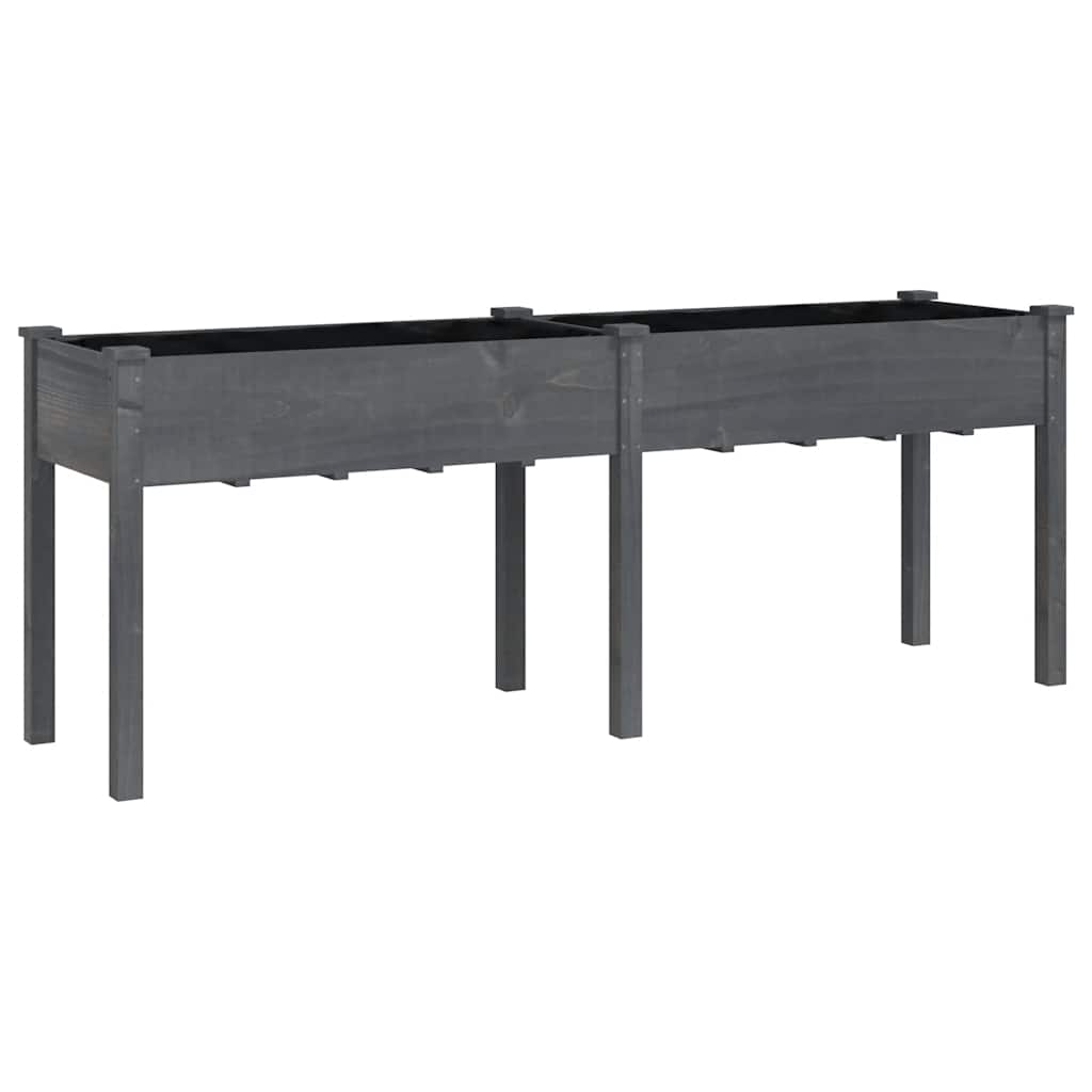 Plantilla Vidaxl con revestimiento de 203x53x76 cm de gris sólido