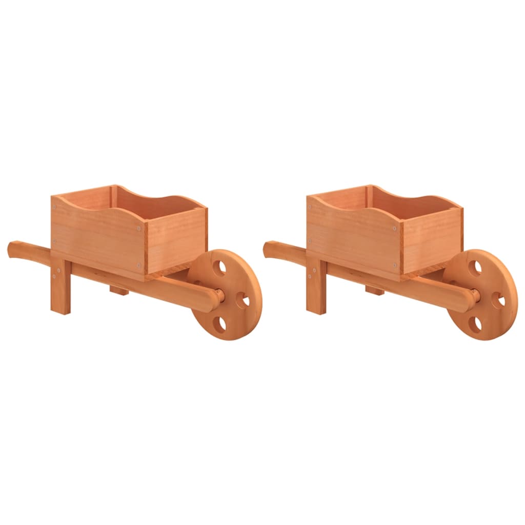 Vidaxl fioriere a carpense 2 pezzi 47x15x19 cm Pinewood solido