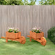 Vidaxl fioriere a carpense 2 pezzi 47x15x19 cm Pinewood solido