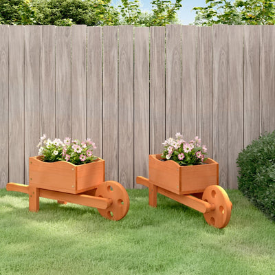 Vidaxl fioriere a carpense 2 pezzi 47x15x19 cm Pinewood solido
