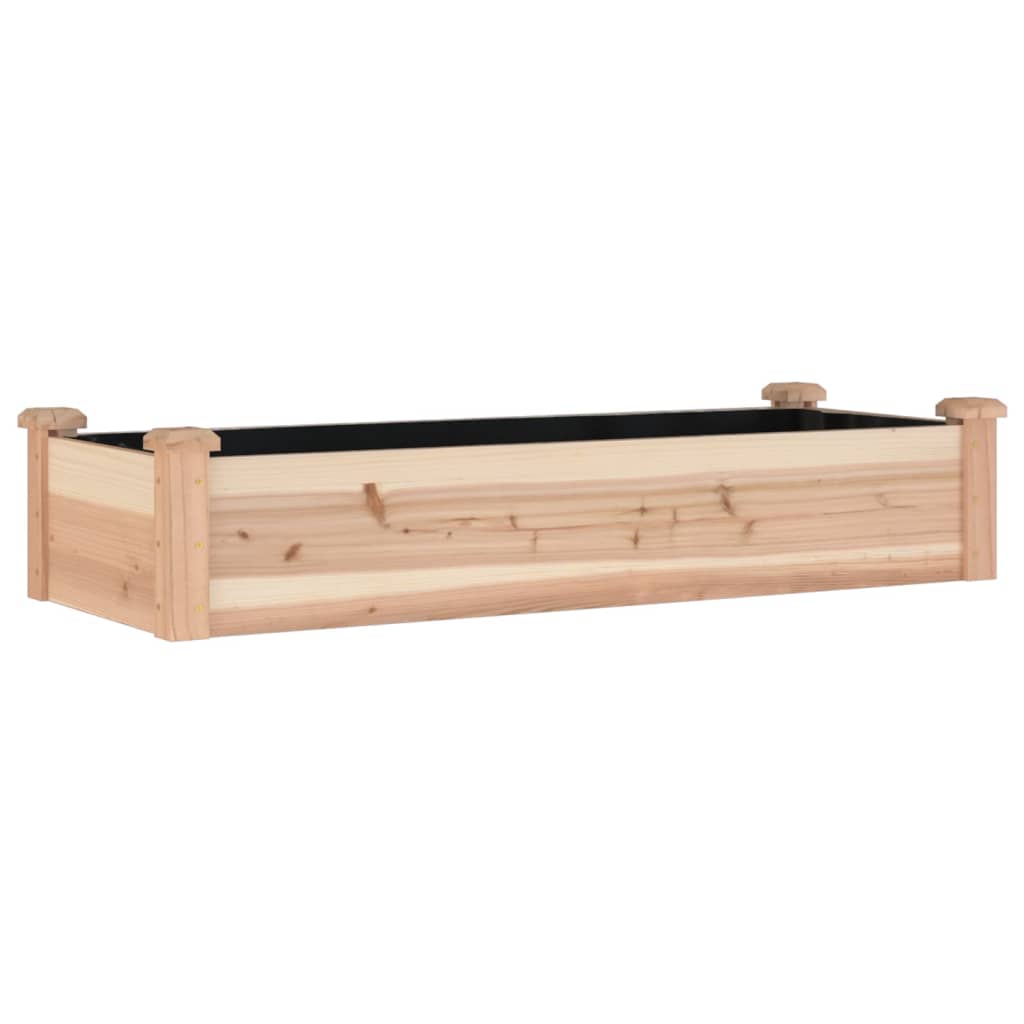 Vidaxl fioriera sollevata con fodera 120x45x25 cm Pineo solido