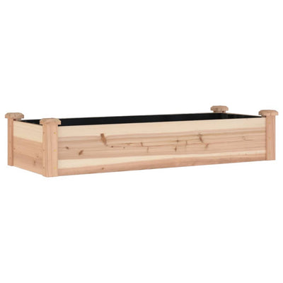 Vidaxl fioriera sollevata con fodera 120x45x25 cm Pineo solido
