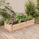 Vidaxl fioriera sollevata con fodera 120x45x25 cm Pineo solido