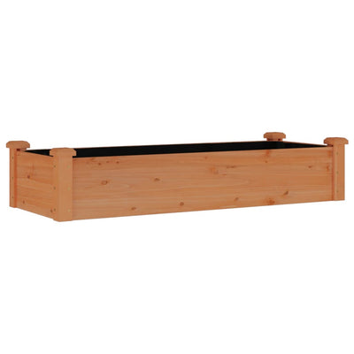 Vidaxl fioriera sollevata con fodera 120x45x25 cm marrone pino marrone