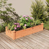 Plantador Vidaxl elevado con revestimiento de 120x45x25 cm Pine Brown
