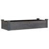 Plantador Vidaxl elevado con revestimiento de 120x45x25 cm de madera pura gris