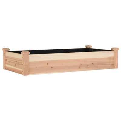 Vidaxl fioriera allevata con fodera 120x60x25 cm Pineo solido